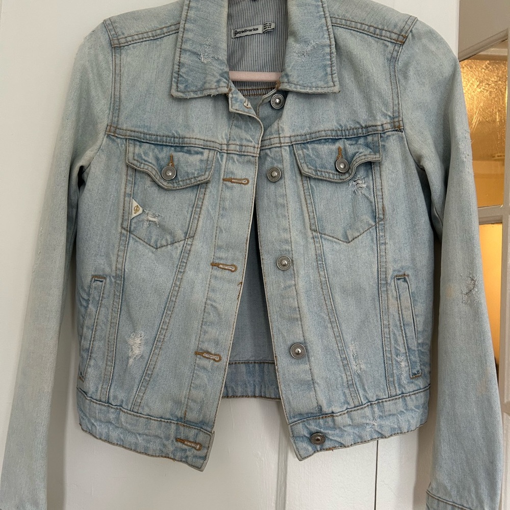 Stradivarius Light Blue Jean Jacket